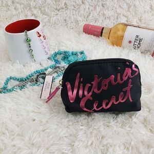 Victoria's Secret small  Black Small Tiny Coin Cosmetic bag Sexy